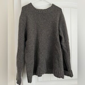 L.L. Bean Men's Classic Ragg Wool Crewneck Sweater, Charcoal